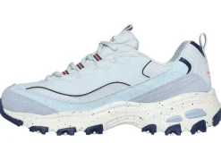 Discount Skechers Schnür-Sneaker mit Veloursleder-Besätzen BLAU-PINK