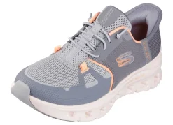 Hot Skechers Sneaker mit geformter Slip-Ins Fersenplatte GRAU-ORANGE