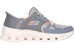 Hot Skechers Sneaker mit geformter Slip-Ins Fersenplatte GRAU-ORANGE