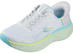 Discount Skechers Sneaker mit geformter Slip-Ins Fersenplatte EISGRAU-MULTICOLOR