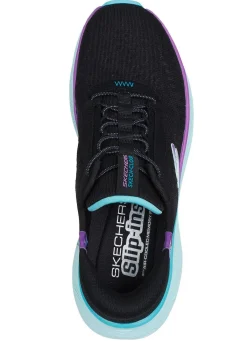 Discount Skechers Sneaker mit geformter Slip-Ins Fersenplatte SCHWARZ-MULTICOLOR