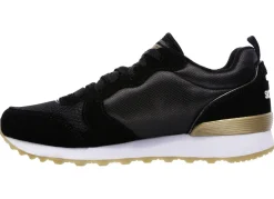 Online Skechers , sportliche Damen-Sneaker, aus Leder, Synthetik und Mesh SCHWARZ-ROSÉGOLD