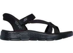 New Skechers , sportliche Damen-Sandalen, mit geformter Slip-Ins Fersenplatte SCHWARZ