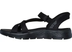 New Skechers , sportliche Damen-Sandalen, mit geformter Slip-Ins Fersenplatte SCHWARZ