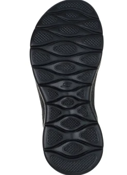 New Skechers , sportliche Damen-Sandalen, mit geformter Slip-Ins Fersenplatte SCHWARZ