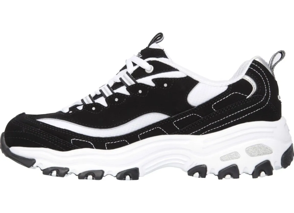 Skechers , sportliche Damen-Sneaker, mit herausnehmbarem Fußbett SCHWARZ-WEISS