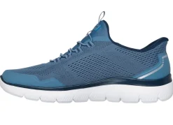 Online Skechers , sportliche Herren-Sneaker, mit geformter Slip-Ins Fersenplatte BLAU