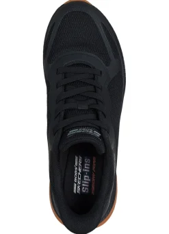 Best Skechers , sportliche Herren-Sneaker, mit geformter Slip-Ins Fersenplatte SCHWARZ