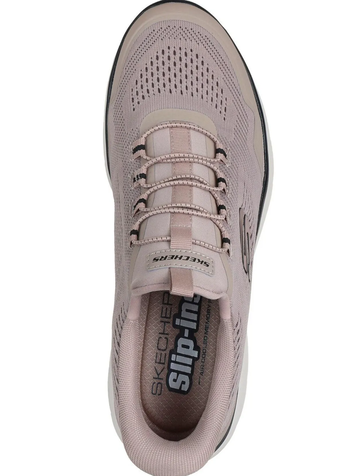 Best Skechers , sportliche Herren-Sneaker, mit geformter Slip-Ins Fersenplatte TAUPE