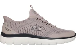 Best Skechers , sportliche Herren-Sneaker, mit geformter Slip-Ins Fersenplatte TAUPE