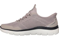 Best Skechers , sportliche Herren-Sneaker, mit geformter Slip-Ins Fersenplatte TAUPE