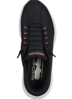 New BADER SKECHERS, stylische Damen-Sneaker, mit geformter Slip-Ins Fersenplatte SCHWARZ