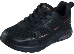 Outlet Skechers , stylische Damen-Sneaker, mit Schnürung SCHWARZ
