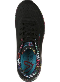 Skechers , trendige Damen-Sneaker, mit sichtbarem Luftpolster SCHWARZ