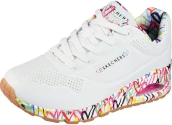 Best Skechers , trendige Damen-Sneaker, mit sichtbarem Luftpolster WEISS