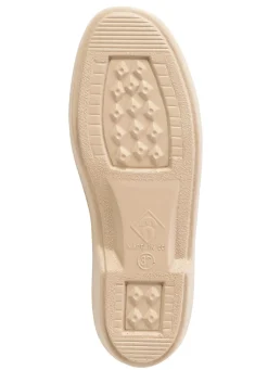 New BADER Slipper aus elastischem Strickmaterial mit Schnürung GOLDBEIGE