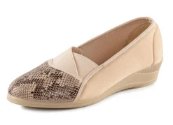 BADER Slipper aus elastischem Textilmaterial BEIGE-BRAUN