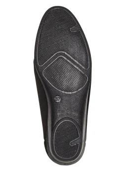 Best BADER Slipper aus elastischem Textilmaterial SCHWARZ-GRAU