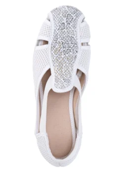 Hot BADER Slipper mit luftigen Durchbrüchen WEISS