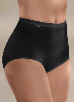 Clearance SLOGGI Dreierpack Maxi Slip mit elastischen Abschlüssen SCHWARZ