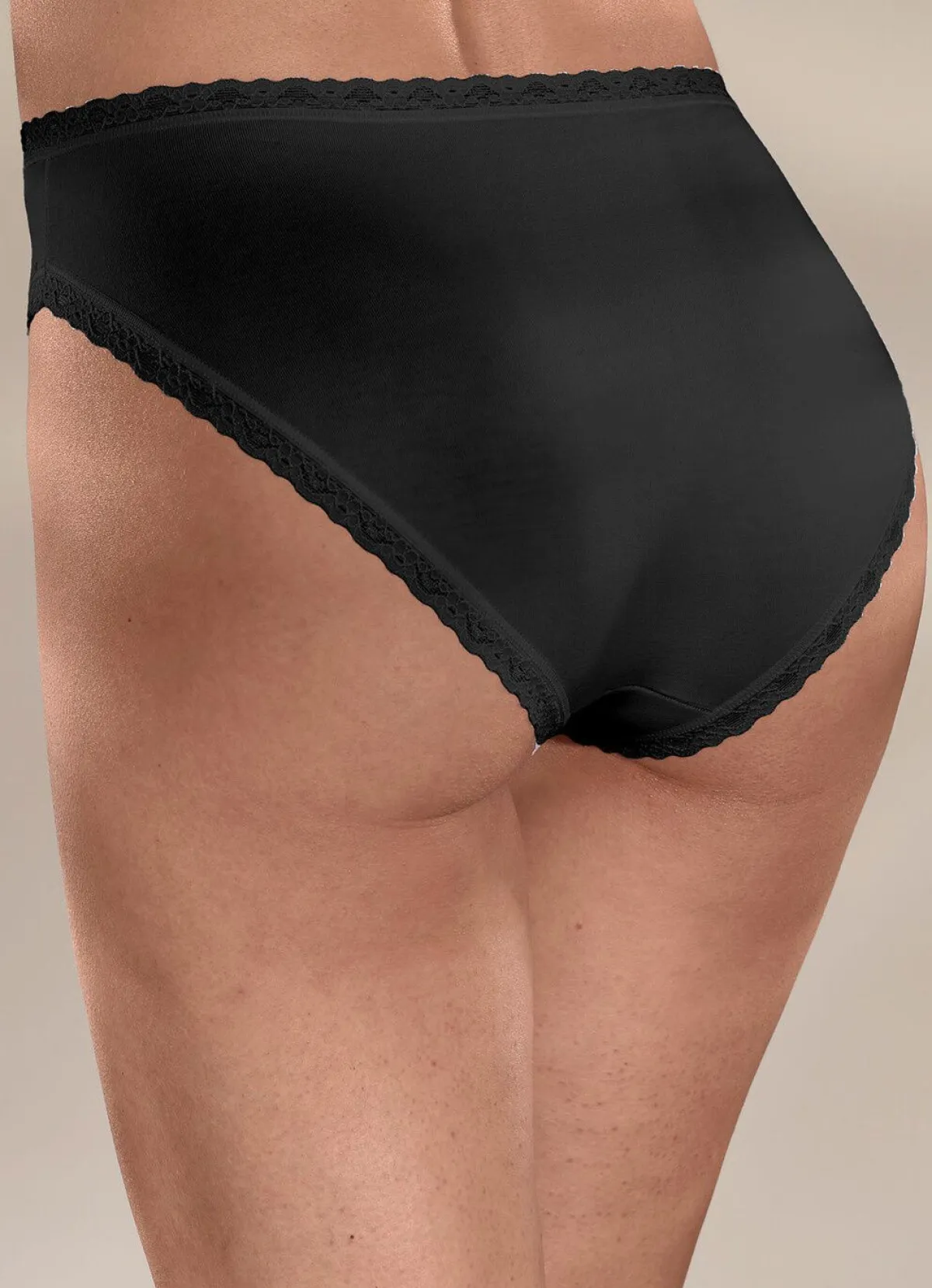 Hot BADER Sloggi 24/7 Dreierpack Slips mit Spitzenbandabschlüssen SCHWARZ
