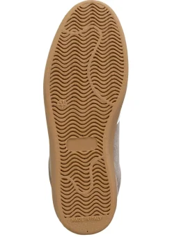 New BADER Sneaker aus Veloursleder mit Nappa-Besätzen und gepolstertem Schaftrand TAUPE