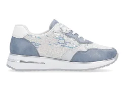 Clearance Remonte Sneaker mit schimmernden Pailletten BLEU-WEISS