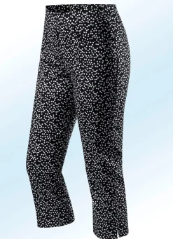 Online KLAUS MODELLE MADE IN GERMANY Soft-Stretch-Caprihose SCHWARZ-WEISS