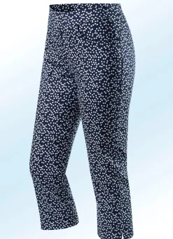 Best KLAUS MODELLE MADE IN GERMANY Soft-Stretch-Caprihose MARINE-WEISS