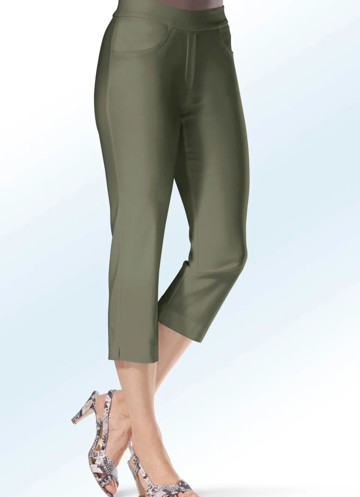 Best BADER Soft-Stretch-Caprihose in 11 Farben OLIV