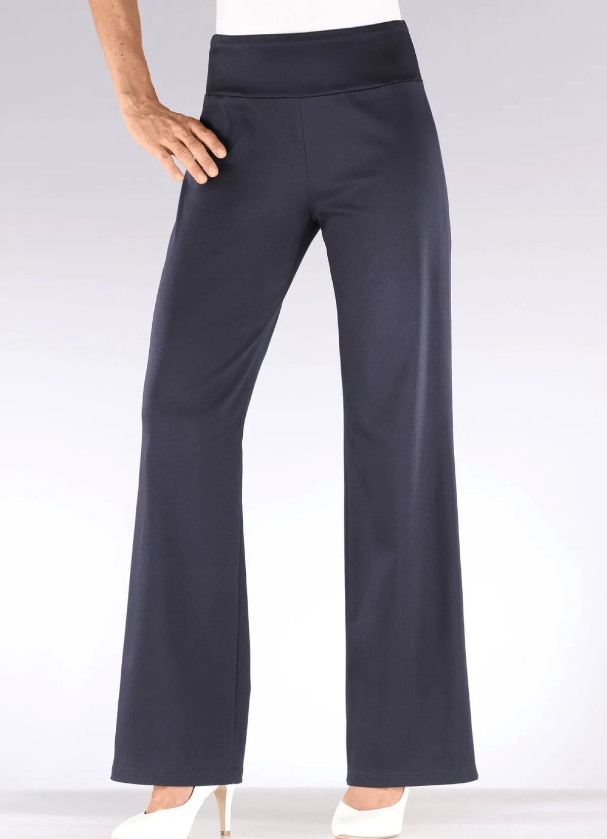 New KLAUS MODELLE MADE IN GERMANY Soft-Stretch-Hose in modischer Weite MARINE
