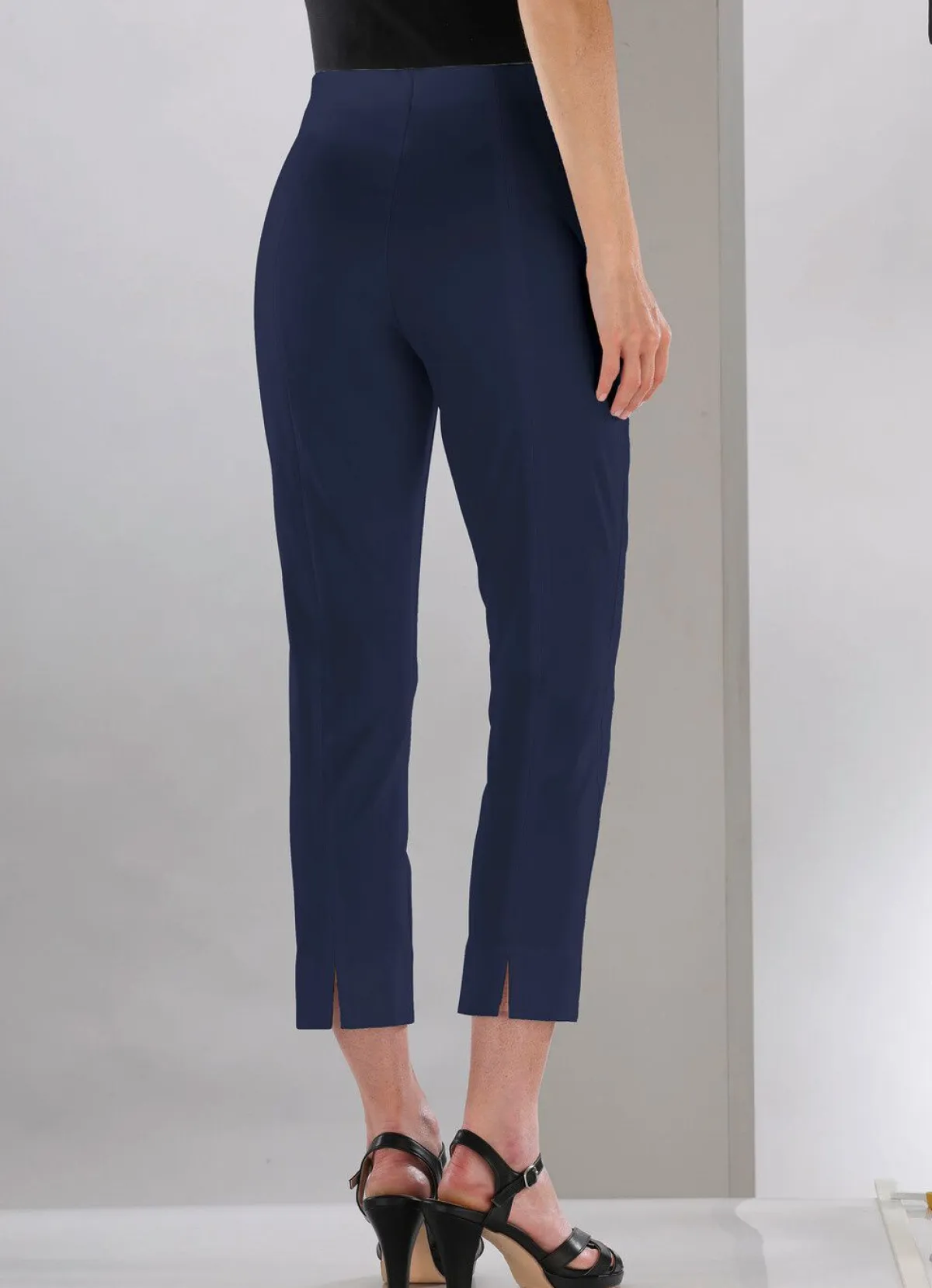Clearance KLAUS MODELLE MADE IN GERMANY Soft-Stretch-Hose in 7/8-Länge MARINE