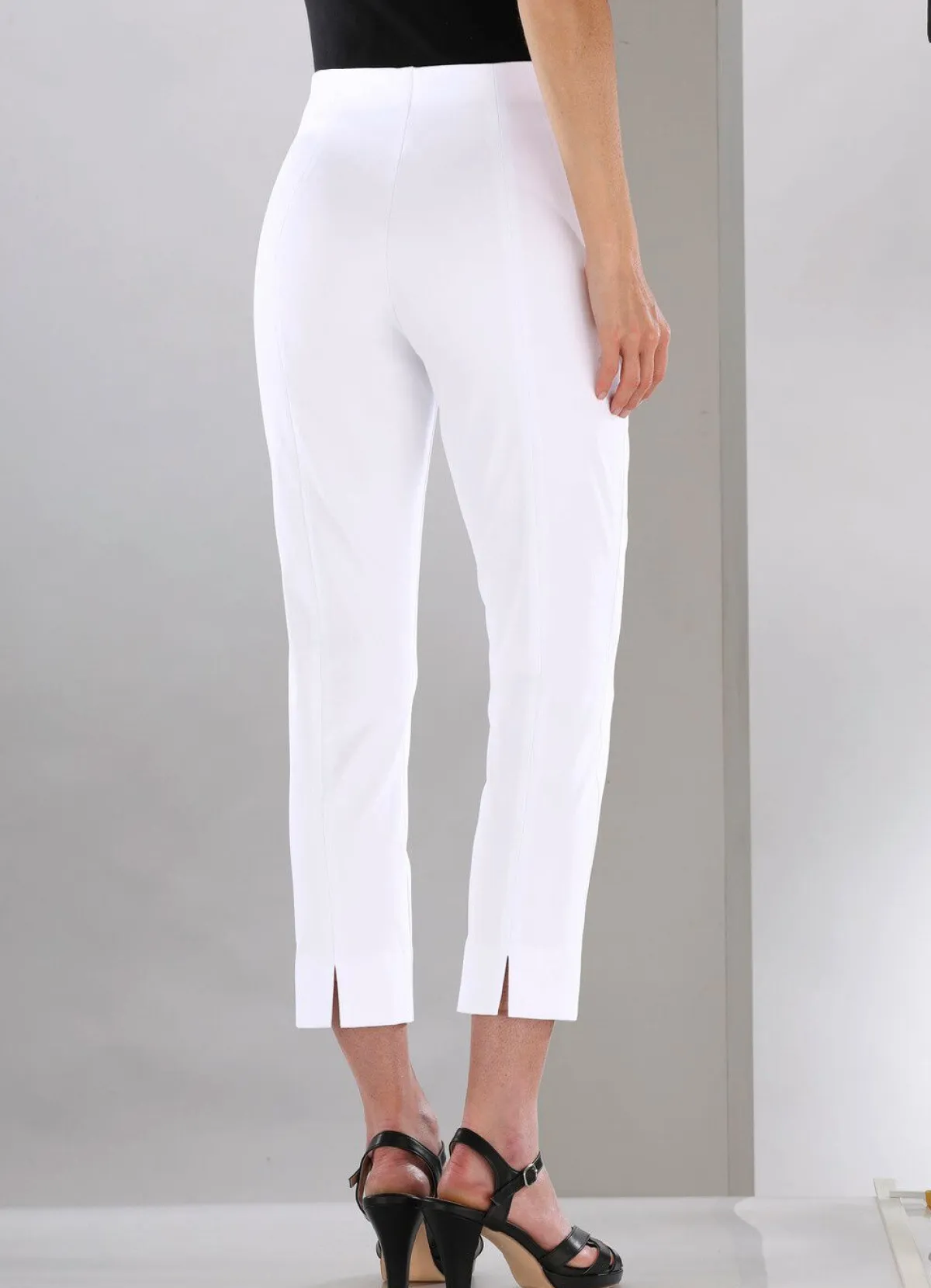 Outlet KLAUS MODELLE MADE IN GERMANY Soft-Stretch-Hose in 7/8-Länge WEISS