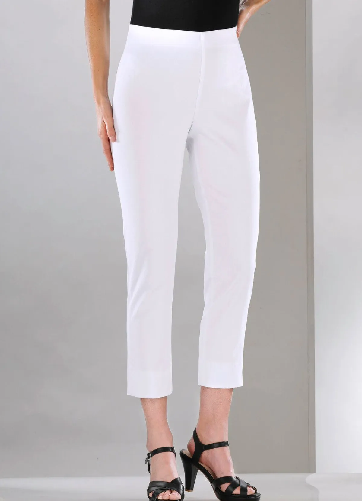 Outlet KLAUS MODELLE MADE IN GERMANY Soft-Stretch-Hose in 7/8-Länge WEISS