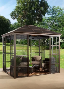 Clearance BADER SOJAG Aluminium Pavillon Castel in edlem ton BRONZE