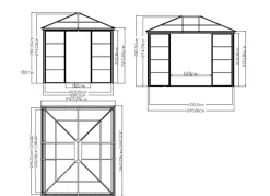 Clearance BADER SOJAG Aluminium Pavillon Castel in edlem ton BRONZE