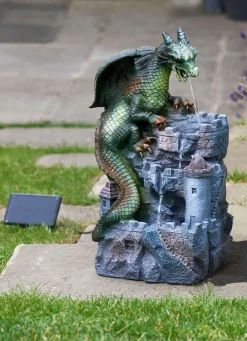 Best BADER Solarbrunnen „Drachenburg" grau-grün
