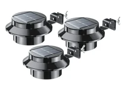 Hot BADER Solar-Dachrinnenleuchte, 3er-Set SCHWARZ