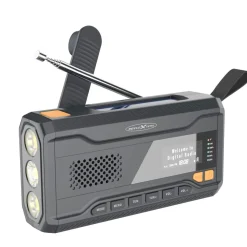 Outlet Reflexion Solarkurbel-Radio mit DAB+ und UKW-Tuner ANTHRAZIT