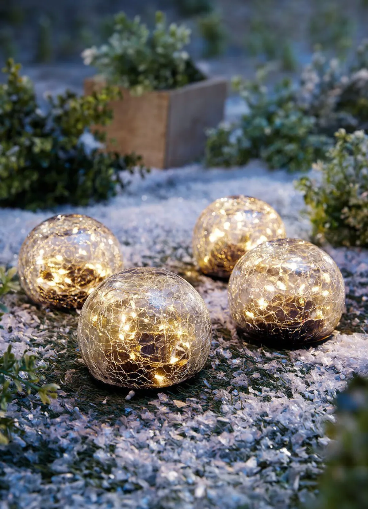 Outlet BADER Solar-LED-Kugeln, 4er-Set GOLD