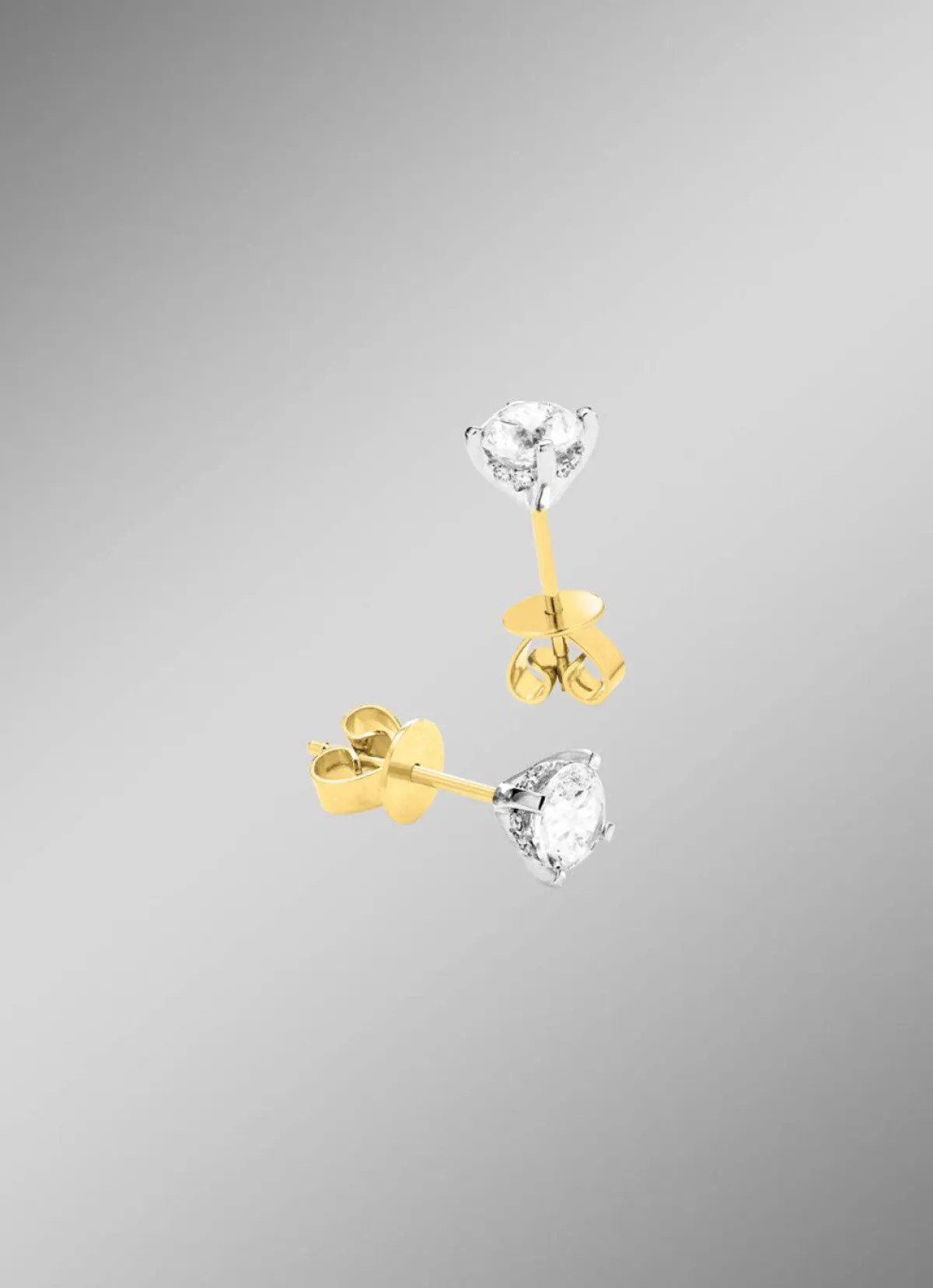 Clearance BADER Solitär-Ohrstecker in Bicolor mit Brillant