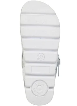Discount BADER Sommerliche Damen-Clogs, aus Leder WEISS