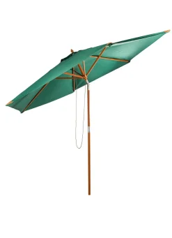 Hot BADER Sonnenschirm aus Hartholz DUNKELGRÜN