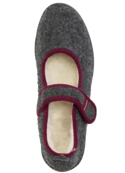 BADER Spangenschuh aus weichem Filz GRAU