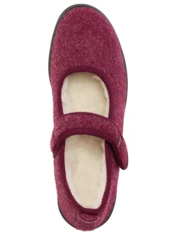 Hot BADER Spangenschuh aus weichem Filz BORDEAUX