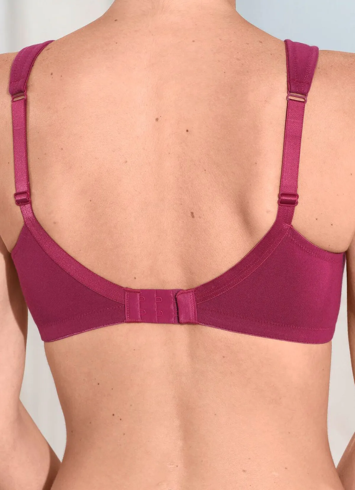 New BADER Speidel Zweierpack BH mit vorgeformten Cups 1X BORDEAUX, 1X WEISS