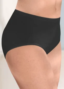 Outlet BADER Speidel Viererpack Slips mit flachen Beinabschlüssen SCHWARZ