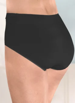 Outlet BADER Speidel Viererpack Slips mit flachen Beinabschlüssen SCHWARZ