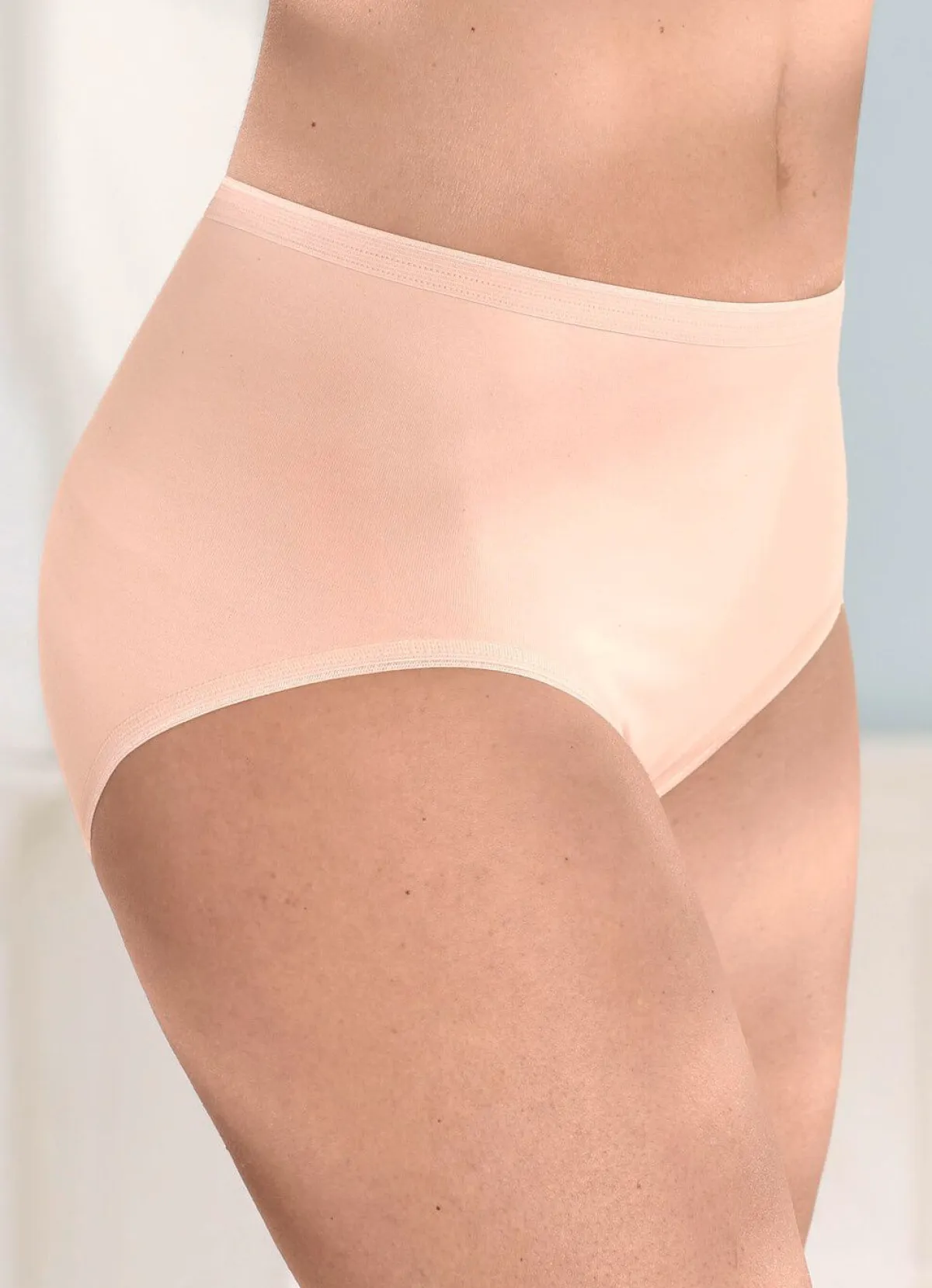 Sale BADER Speidel Viererpack Slips mit flachen Beinabschlüssen PUDER