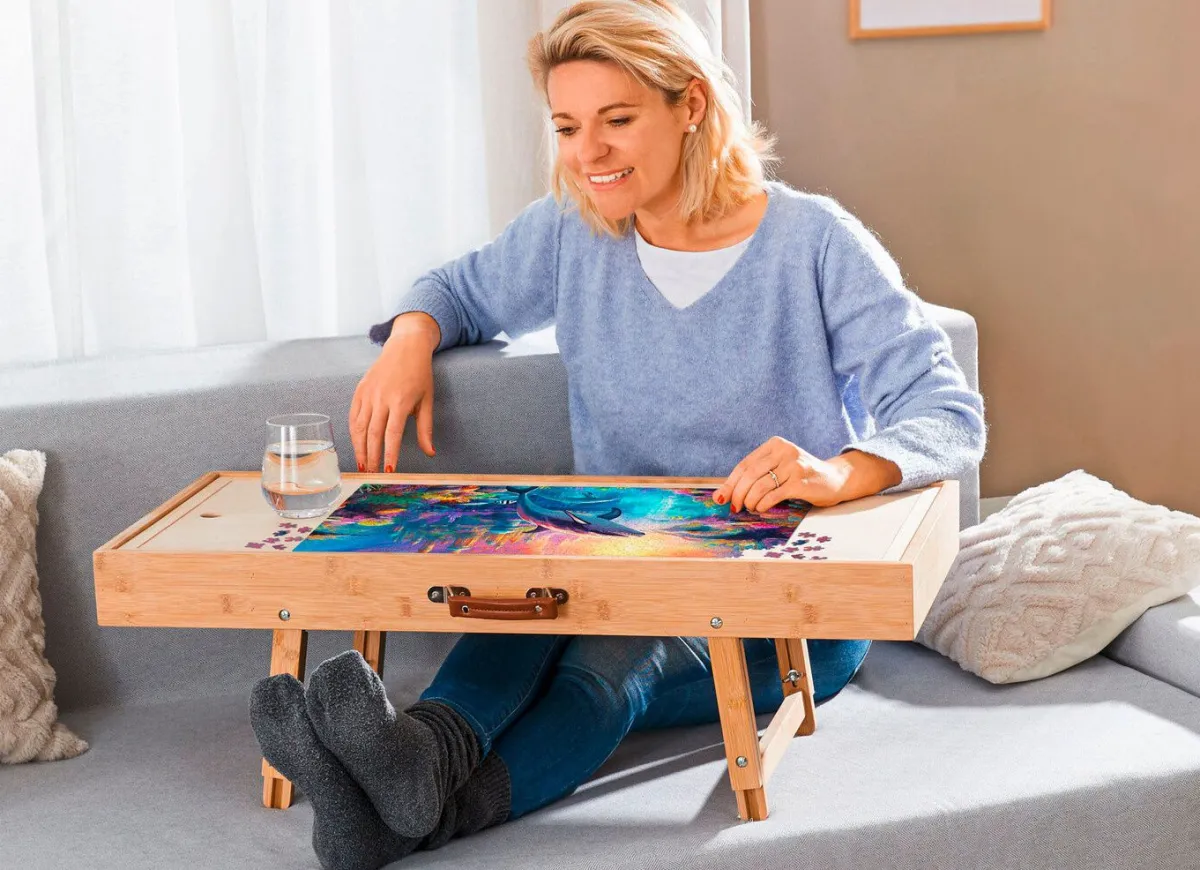 Discount BADER Spiel- und Puzzletisch für Puzzles mit bis zu 500 Teilen BRAUN